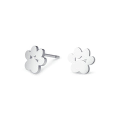Cat paw stud earrings made of stainless steel.