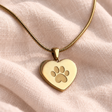 Paw Heart Necklace | 18K Gold-Plated