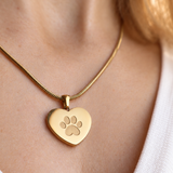 Paw Heart Necklace | 18K Gold-Plated